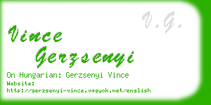 vince gerzsenyi business card